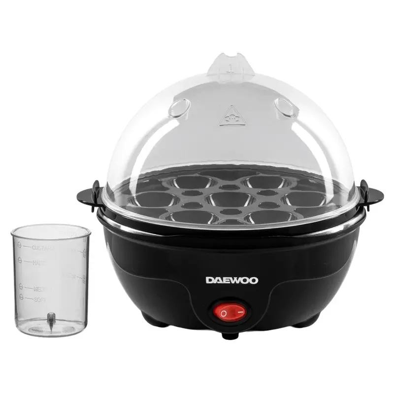 Daewoo Essentials Automatic Egg Boiler – Compact Black Unit | 969924 1