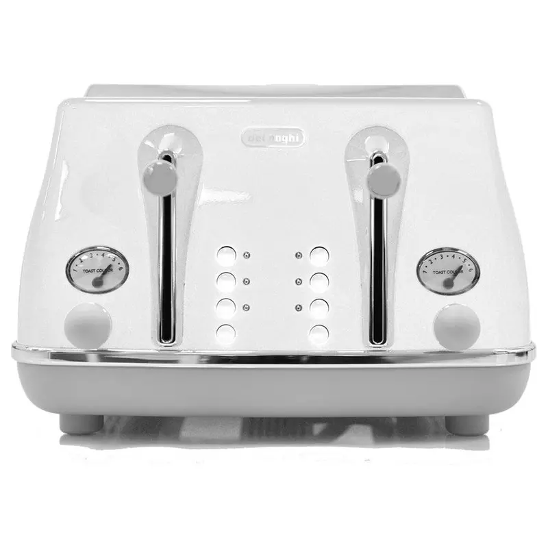 Delonghi Icona 4-Slice Toaster – 1800W, Sleek White Design | Ctoc4003.W 1