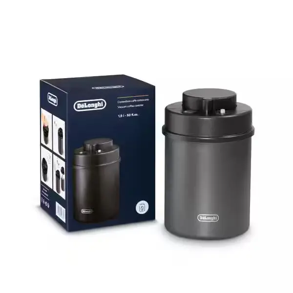 De'Longhi Vacuum-Seal Coffee Canister – Matte Black (Dlsc071) 1