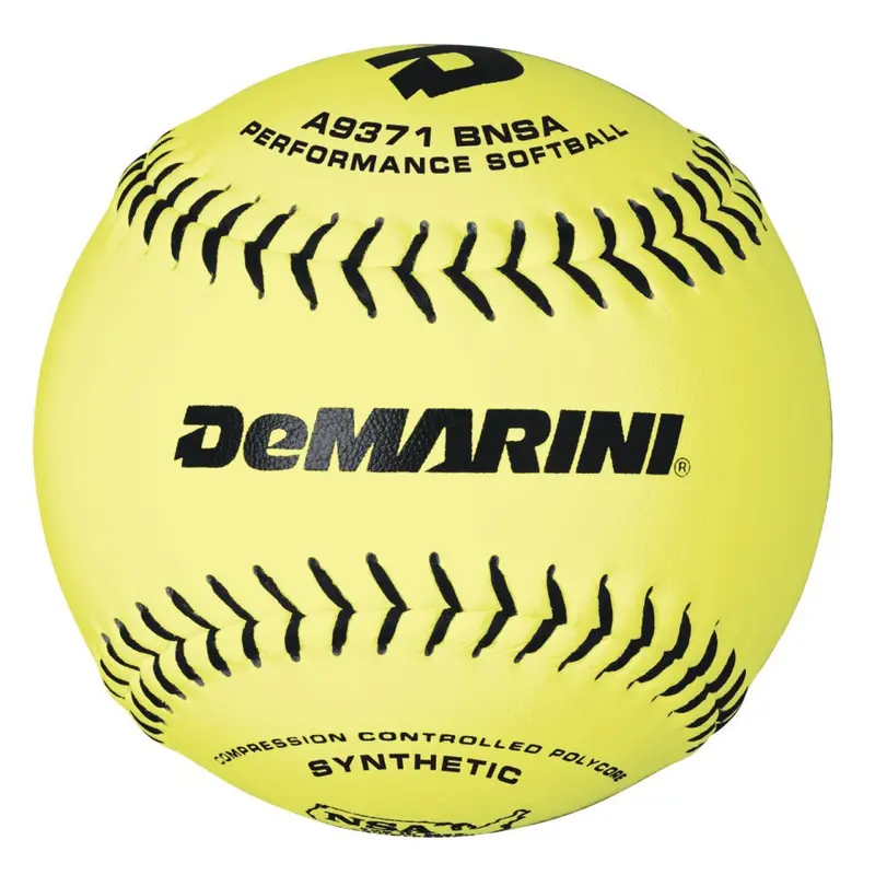 Demarini Nsa Synthetic Slowpitch Softballs – 11-Inch, 52/275 Compression 1