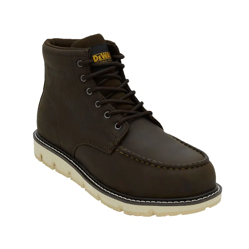 Dewalt Forge Men'S Moc-Toe Leather Work Boot Featuring Steel Safety Toe 1