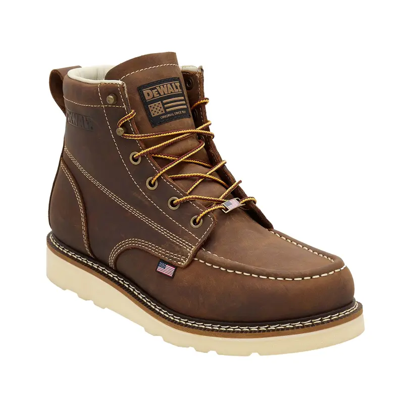 Dewalt Weatherby Men'S Usa-Made Moc Toe Work Boots – Full-Grain Leather 1