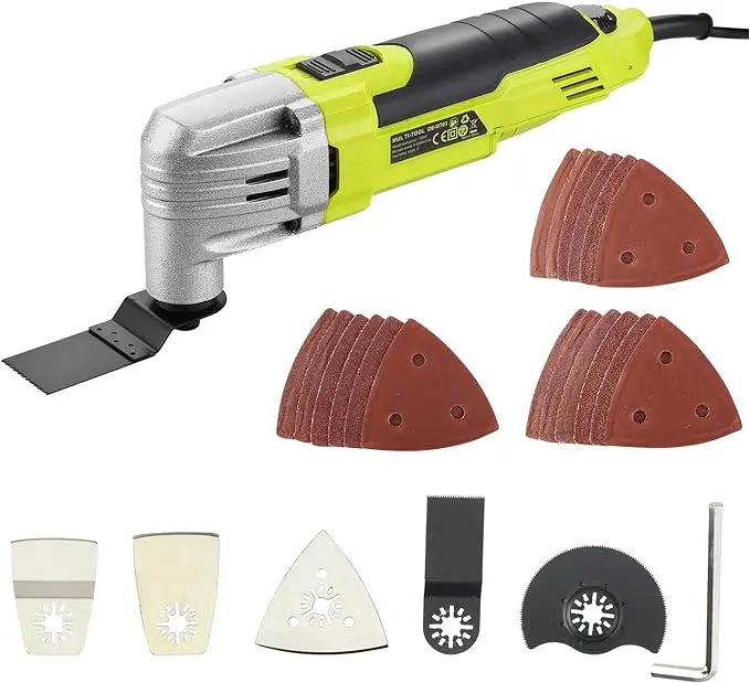 Dewinner 300W Oscillating Tool Kit – 23,000 Opm, Includes Saw Blades, Sanding Sheets & Polishing Accessories 1