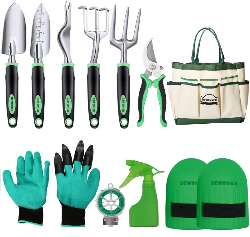 Dewinner All-In-One Outdoor Gardening Tool Kit – Durable Hand Tools With Heavy-Duty Storage Bag 1