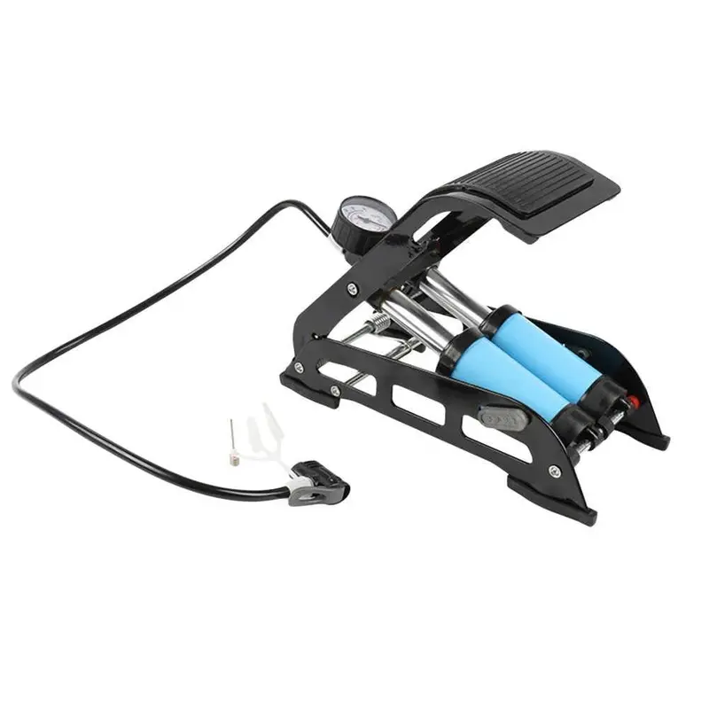 Dual-Chamber Floor Pump For Bikes & Cars – Portable 150 Psi Foot-Operated Air Compressor 1