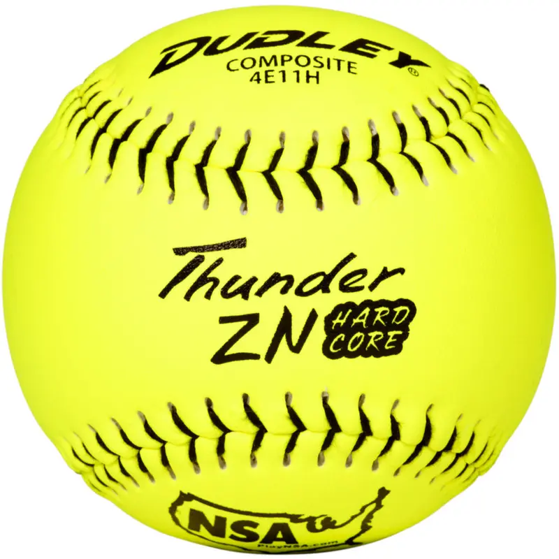 Dudley Nsa Thunder Zn Hard Core Icon Slowpitch Softballs – 11", 44/400 Composite 1