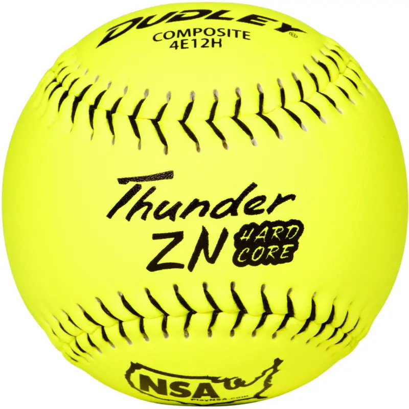 Dudley Nsa Thunder Zn Hard Core Icon Slowpitch Softballs – 12-Inch, 44/400 Compression (4E12H) 1