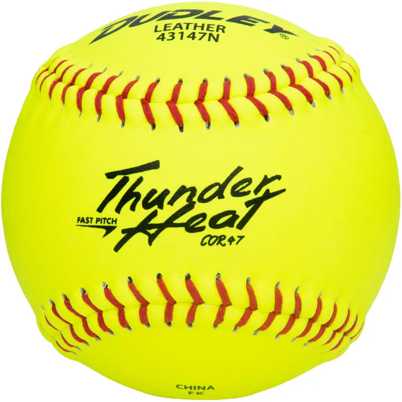 Dudley Thunder Heat 12-Inch Fastpitch Softballs – 47/375 Leather Game Balls 1