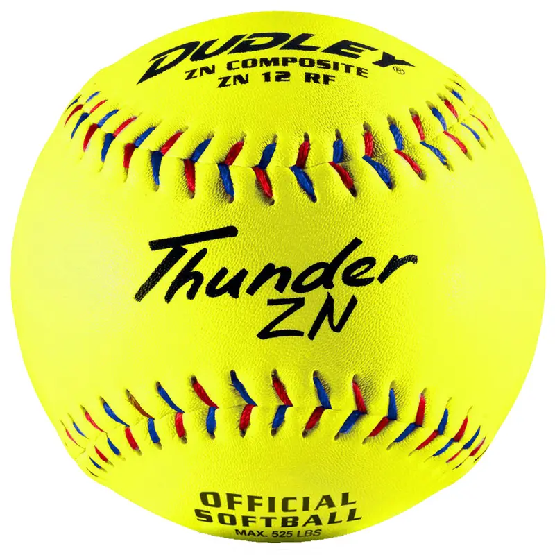 Dudley Thunder Zn Non-Association 12-Inch Composite Slowpitch Softballs — 44 Core / 525 Compression (43055) 1