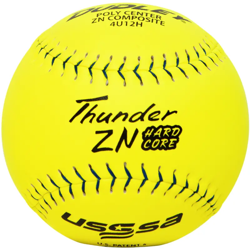 Dudley Usssa Thunder Zn Hard Core Pro Slowpitch Softballs – 12", 44/375 Composite 1