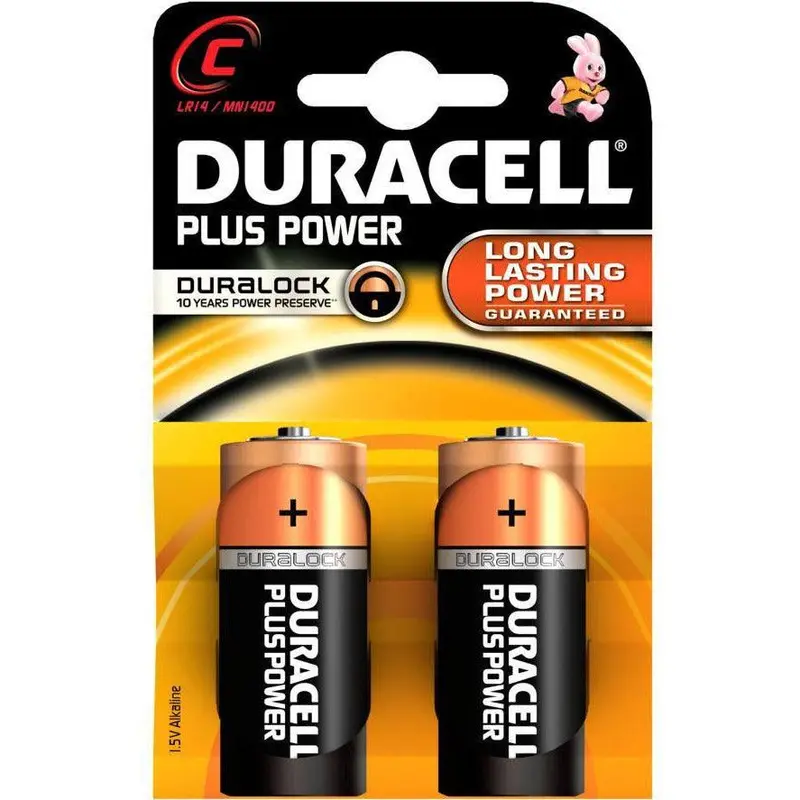 Duracell Plus C-Size Alkaline Batteries – Pack Of 2 | Mn1400 1