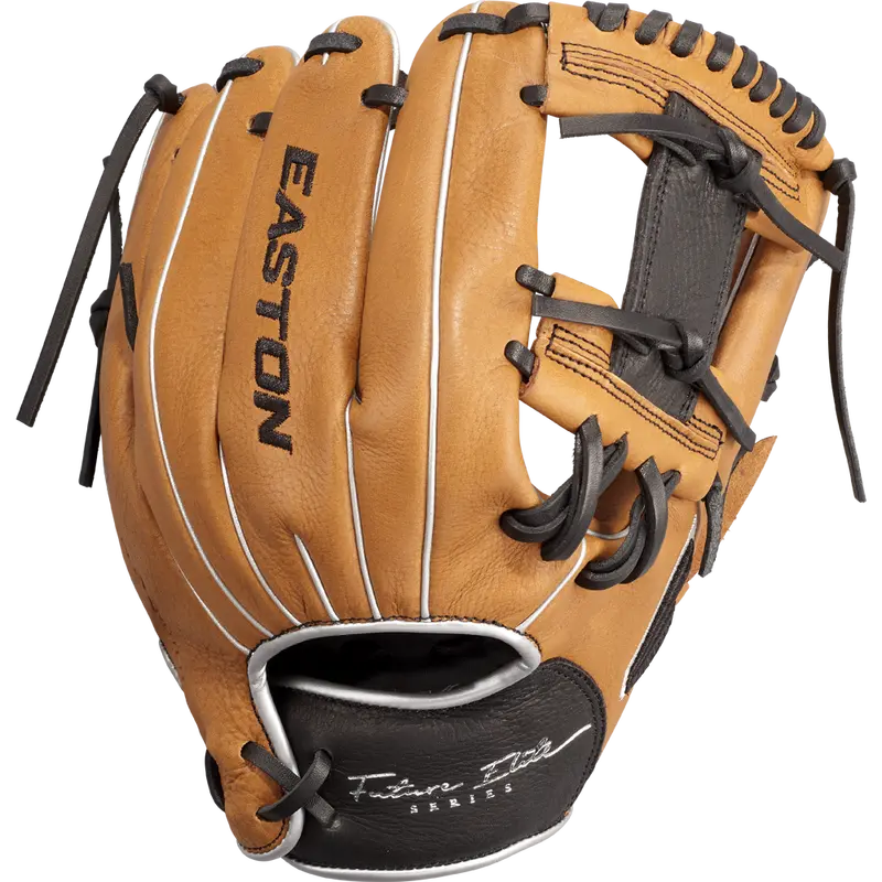 Easton Future Elite 11-Inch Baseball Glove – Black & Brown Colorway 1