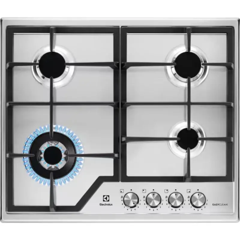 Electrolux Kgs64362Xx 60Cm 4-Burner Gas Hob – Stainless Steel, Built-In Style 1
