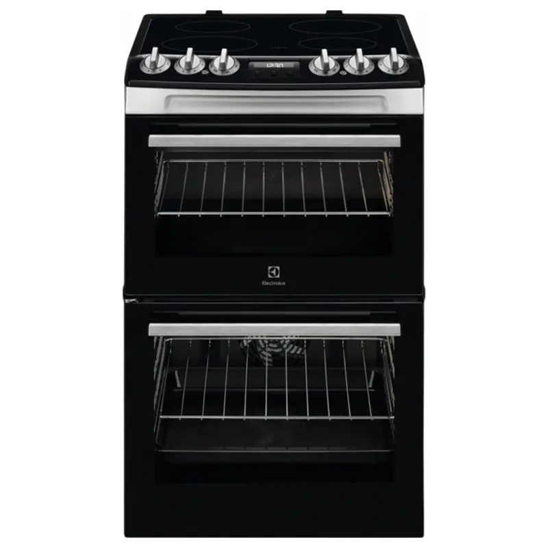 Electrolux Lkr555100X 55Cm Freestanding Electric Oven Range – Black & Stainless Steel 1