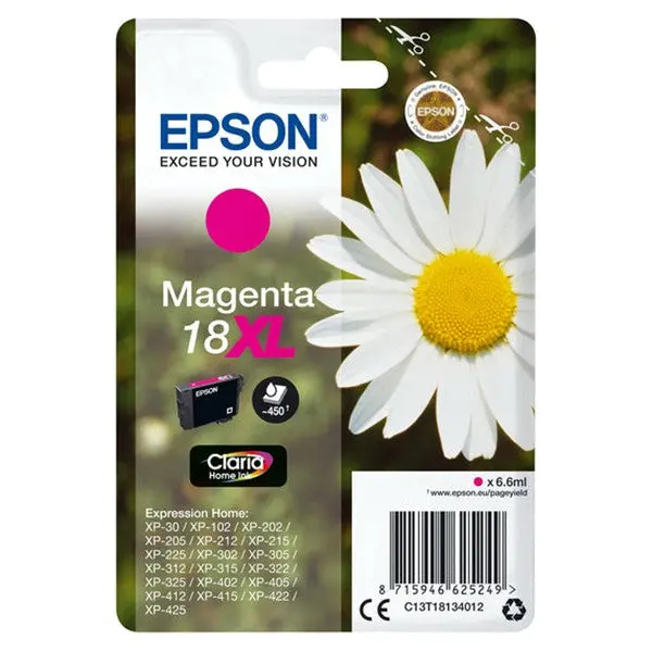 Epson 18Xl High-Yield Magenta Ink Cartridge – Compatible With Epson Ecotank Printers (C13 Seps1052) 1