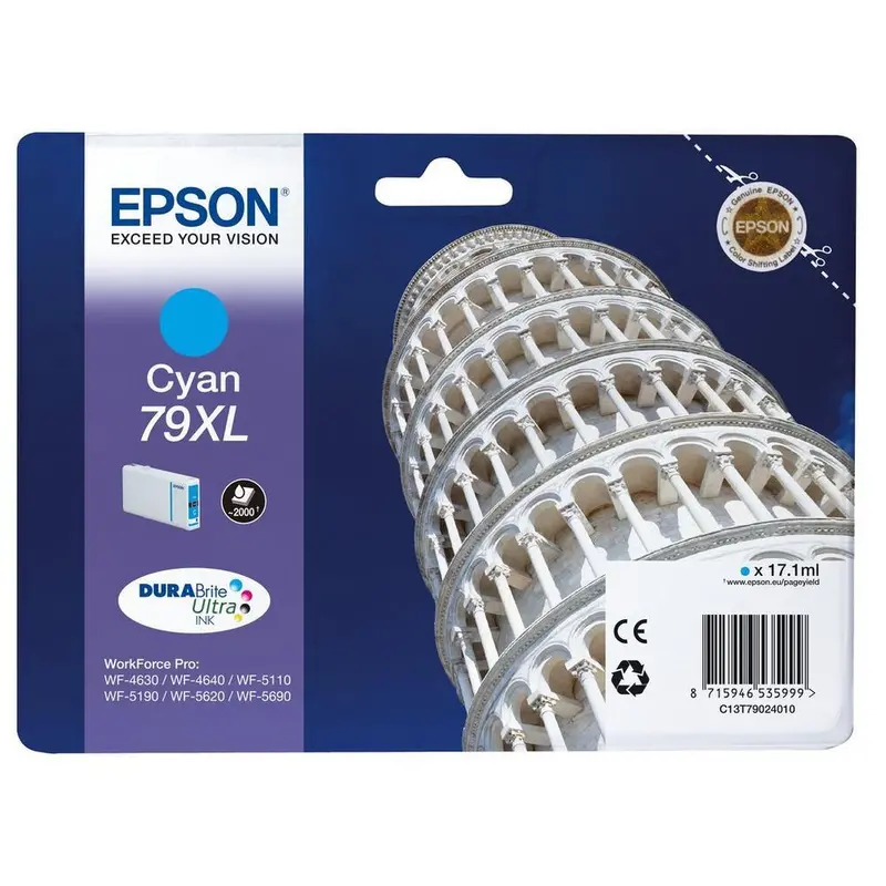 Epson 79Xl Durabrite Ultra Cyan Ink Cartridge – High-Yield Single Pack 1