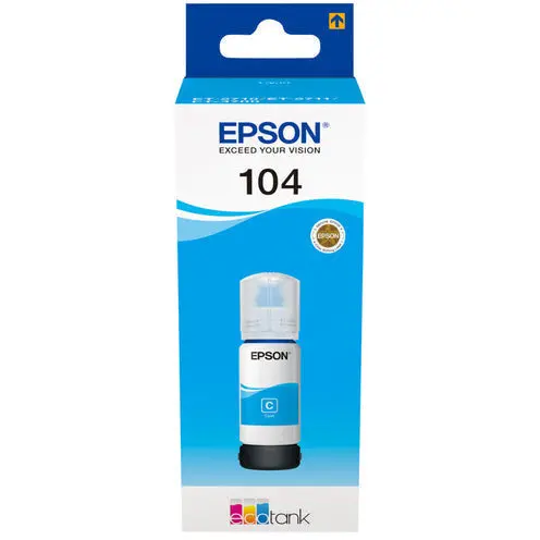 Epson C13T00P240 (104) Cyan Ink Bottle For Ecotank Printers 1