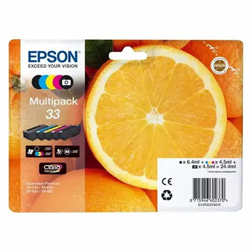 Epson Claria Premium 33 Multicolor Ink Cartridge Set – For Photo-Quality Printing (Seps1213) 1