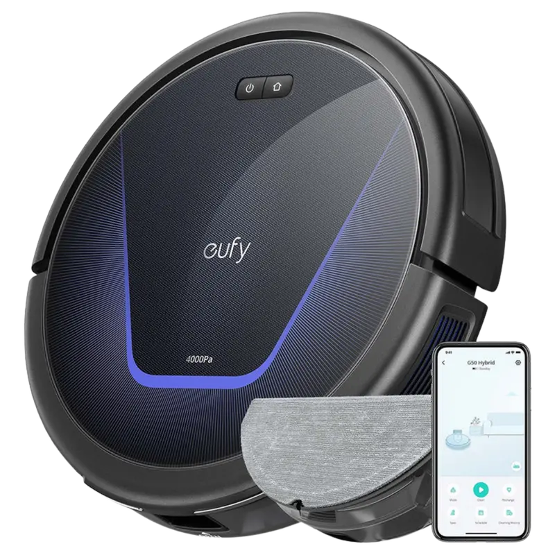 Eufy G50 Hybrid Robot Vacuum Cleaner – Black, Dual-Mode Suction & App Control | T2212V11 1
