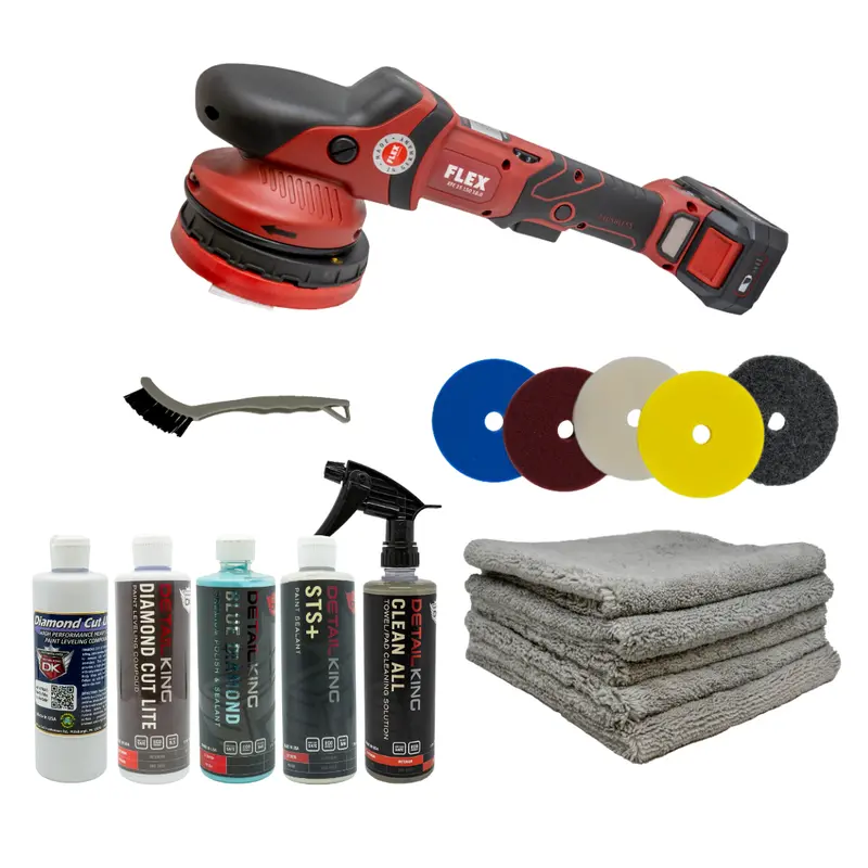 Flex Xce 8-125 Cordless Polisher – Advanced Kit With Accessories 1
