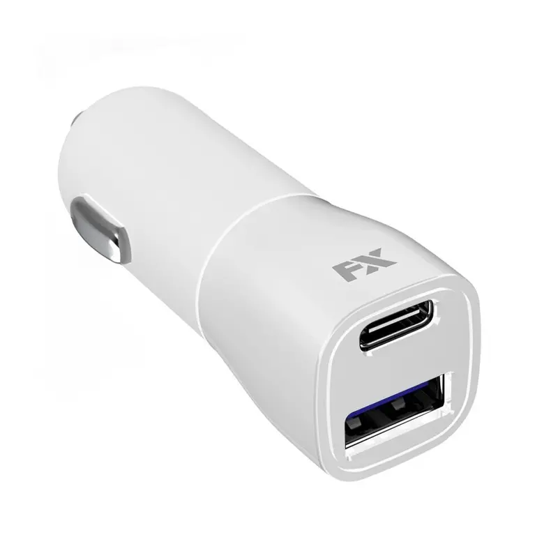 Fx Factory Dual-Port Car Charger: 20W Usb-C Pd + Qc3.0 Usb-A – Space Grey (097232) 1