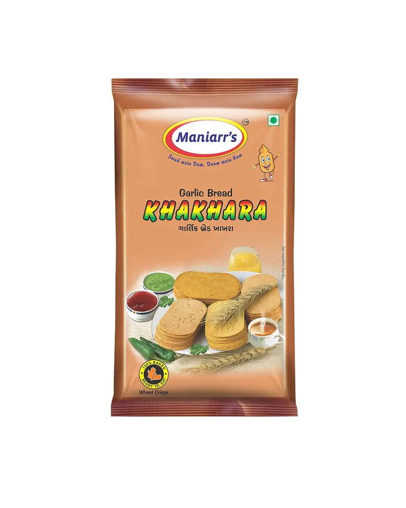 Garlic Bread-Style Khakhra Snacks – 8 Count 1