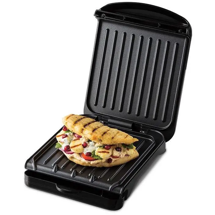 George Foreman Small Fit Health Grill – Compact Indoor Grilling Appliance, Black | 25800 1