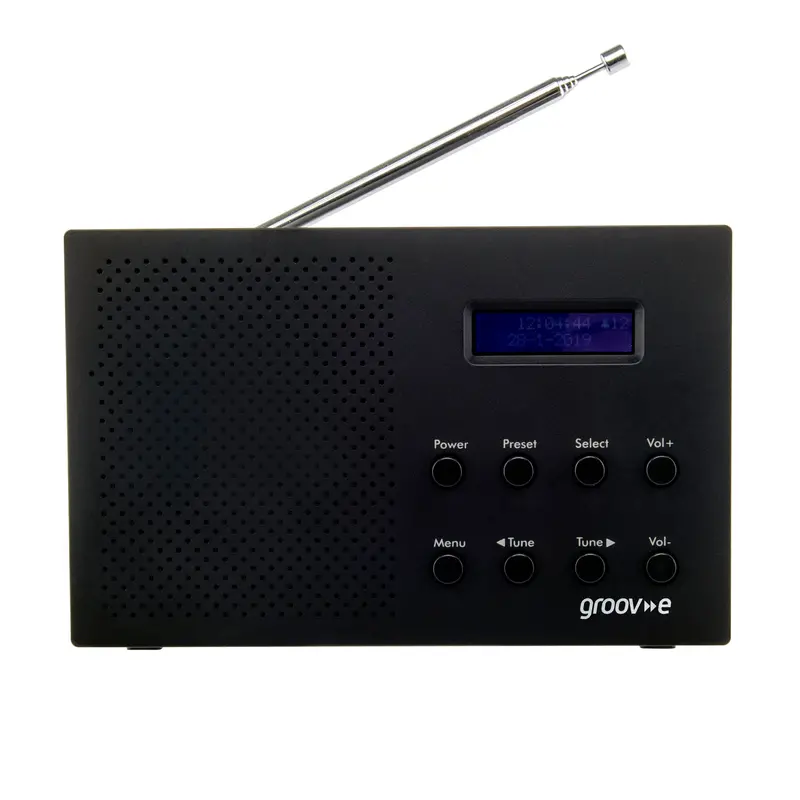 Groov-E Paris Portable Dab/Fm Radio – Compact Digital Tuner, Black Housing | Gvdr03 1