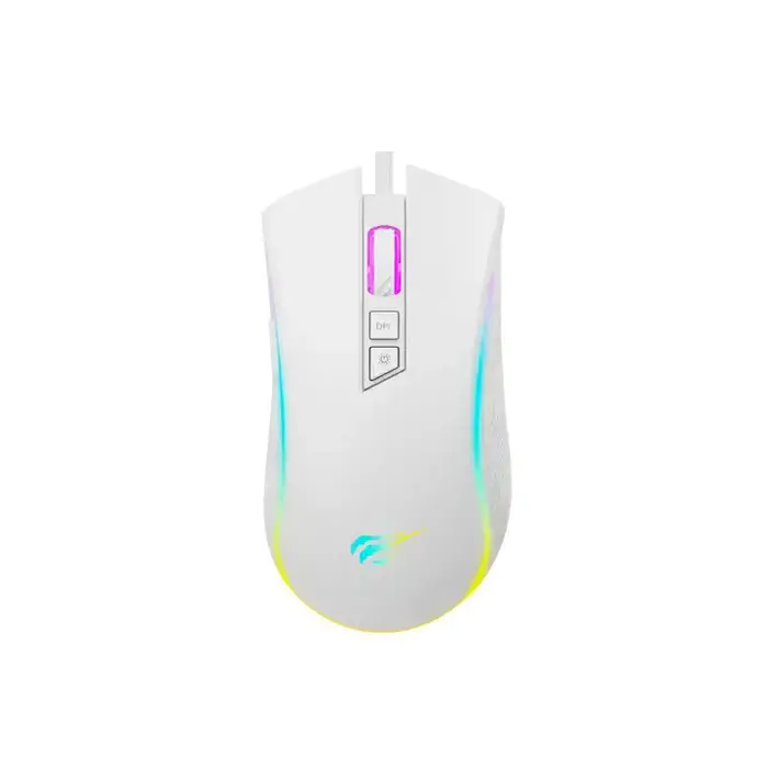 Havit Rgb Backlit Gaming Mouse – Ergonomic White Design With Adjustable Dpi | Ms1034 V2 1