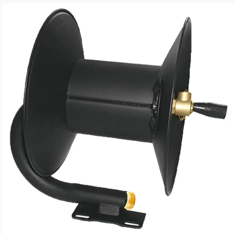 Heavy-Duty Black Hose Reel Assembly 1