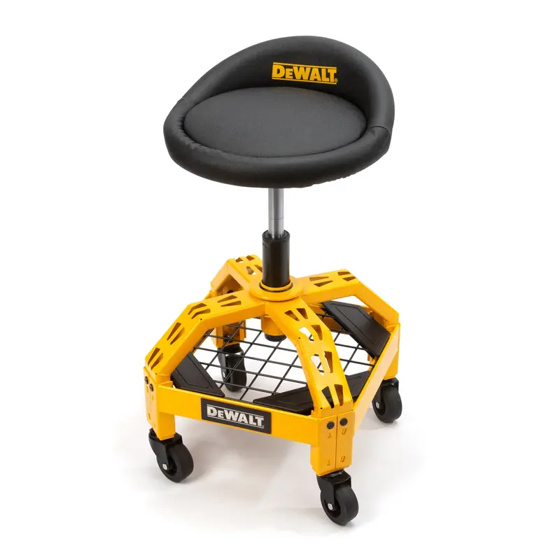 Height-Adjustable Rolling Shop Stool 1