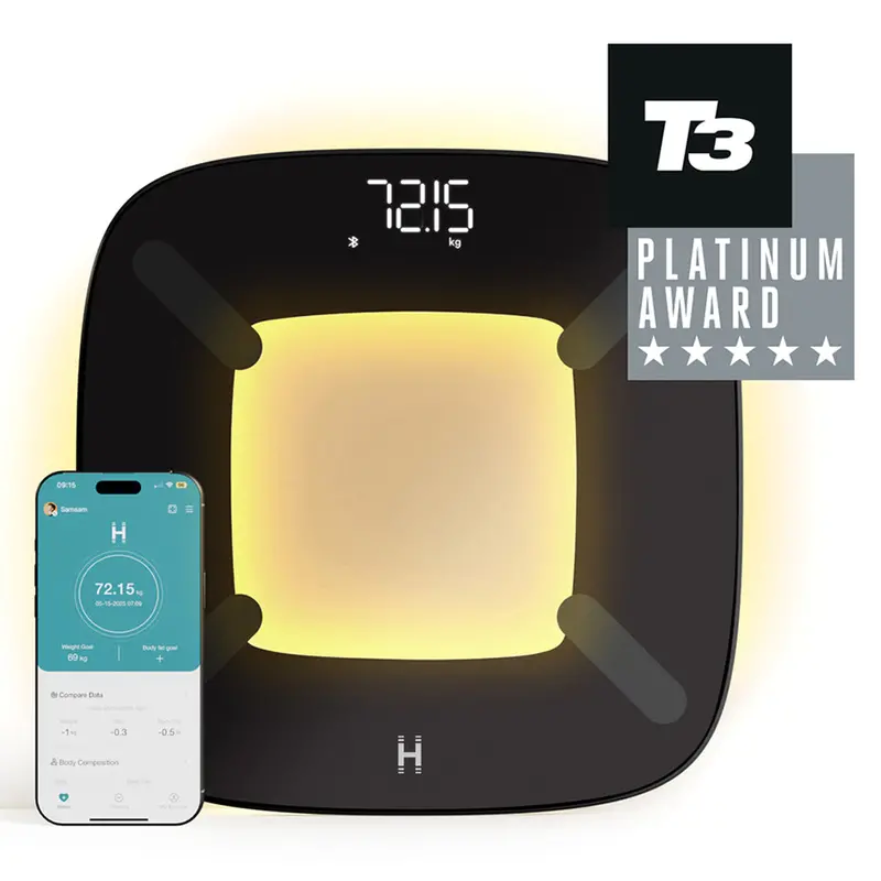 Homedics Glo Body Analyser Scale – Black Digital Bathroom Scale (Scl-Bbc200-Bk3R) 1