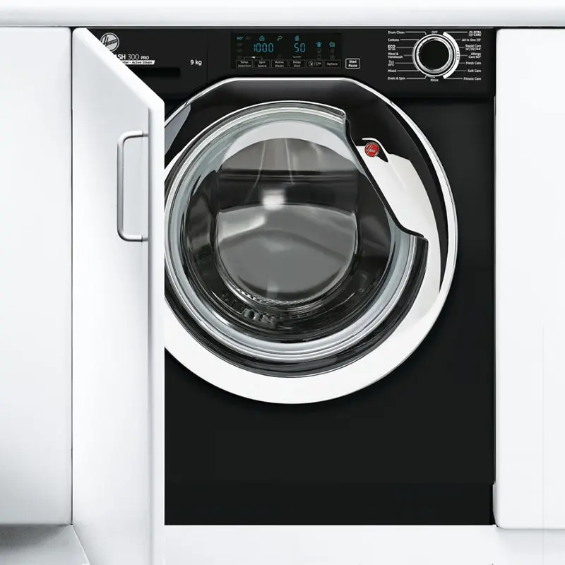Hoover Hbwos69Tamcbet80 H-Wash 300 Pro Washing Machine – 9Kg Load, 1600Rpm Spin, Built-In Black Model 1