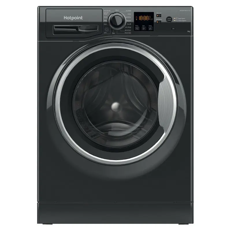 Hotpoint 9Kg Freestanding Washing Machine – Black, 1400Rpm 1