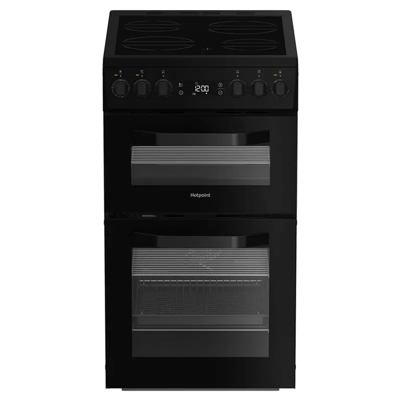 Hotpoint Hde5Vdcb 50Cm Freestanding Black Electric Cooker 1