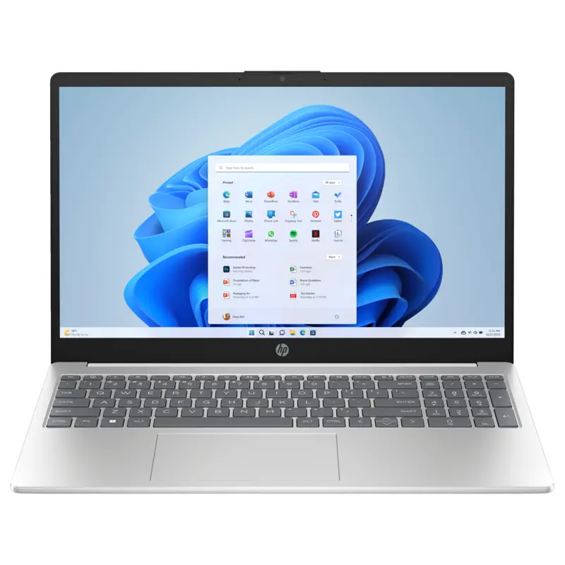 Hp 15-Fc0025Na Laptop – Amd Ryzen 3, 15.6" Display, 4Gb Ram, 128Gb Ssd – Metallic Silver 1