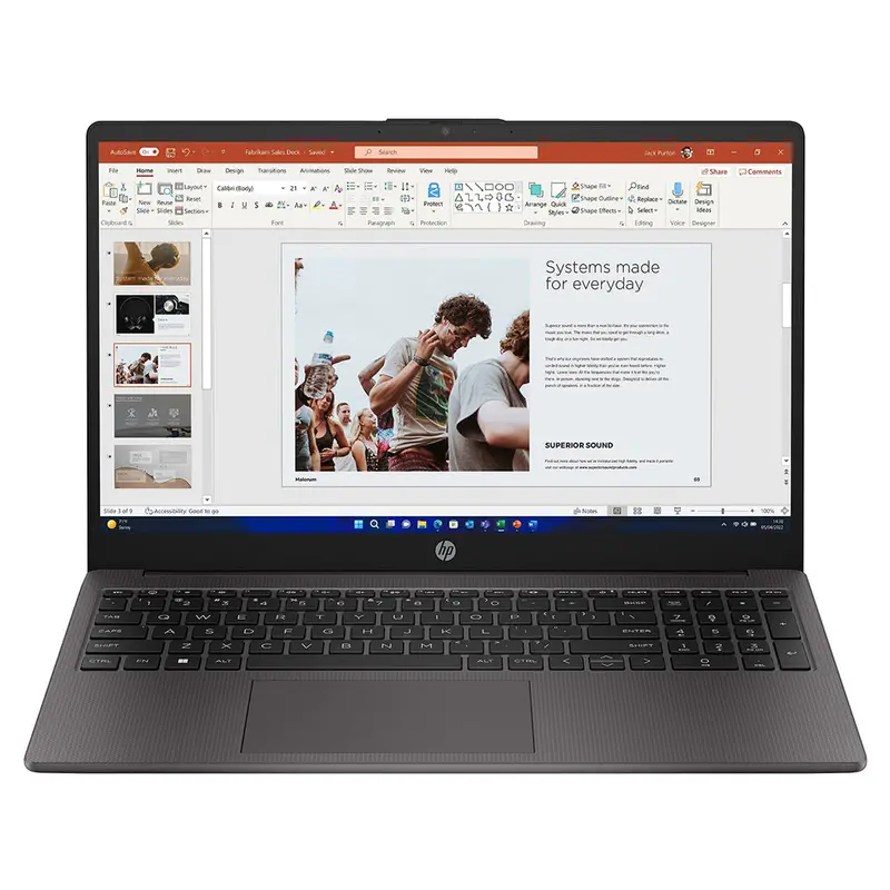 Hp 255 G10 Laptop – 15.6-Inch Amd Ryzen 3 Notebook With 8Gb Ram And 256Gb Ssd, Dark Ash Silver | B39Rbat#Abu 1