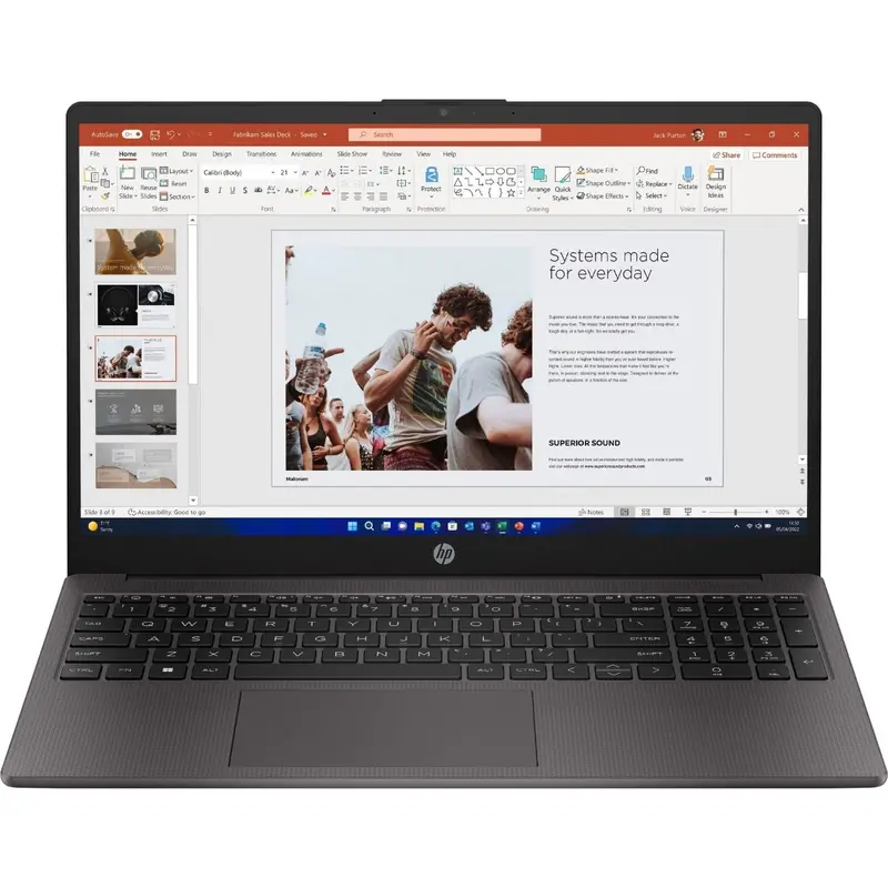Hp 255 G10 Laptop – Amd Ryzen 5, 15.6" Display, 16Gb Ram + 512Gb Ssd, Dark Ash Silver (Ak9V0Atabu) 1
