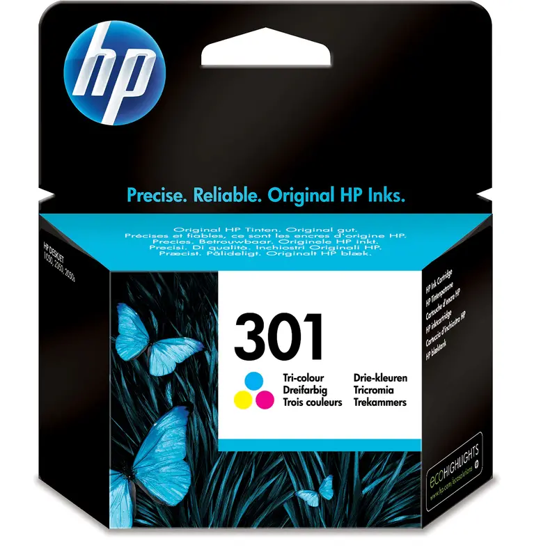 Hp 301 Tri-Colour Original Ink Cartridge For Deskjet & Envy Printers 1
