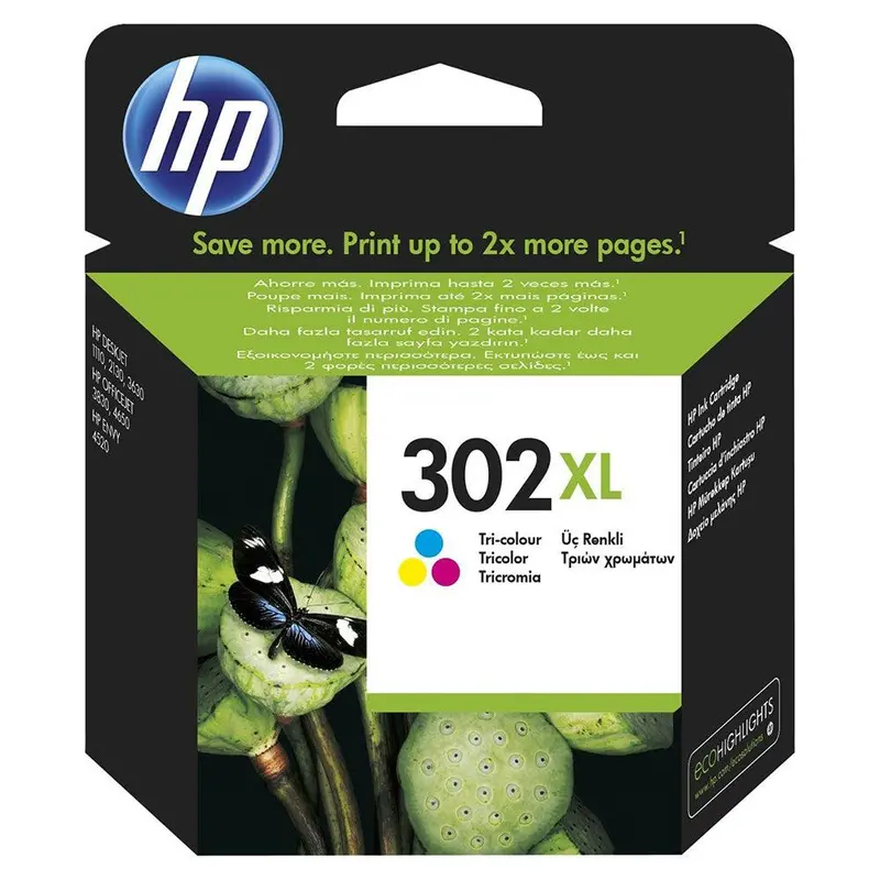 Hp 302Xl High-Capacity Tri-Colour Ink Cartridge 1