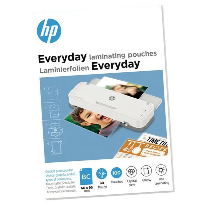 Hp Everyday Transparent A4 Laminating Pouches – 80 Micron Thickness (Pack Of 100) | Hp9157 1