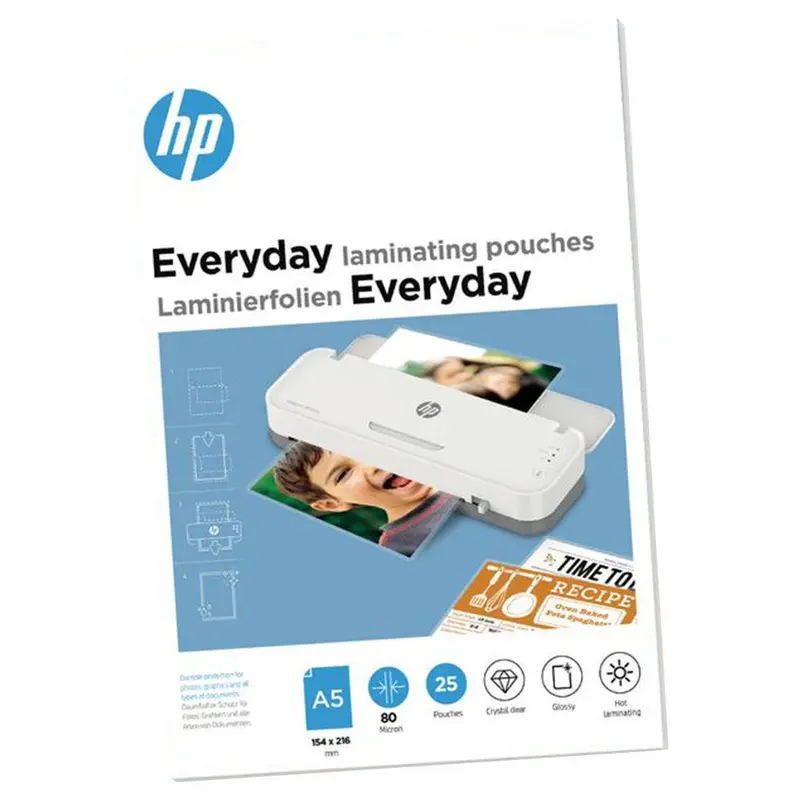Hp Everyday Transparent A5 Laminating Pouches – 80 Micron Thickness | Hp9155 1