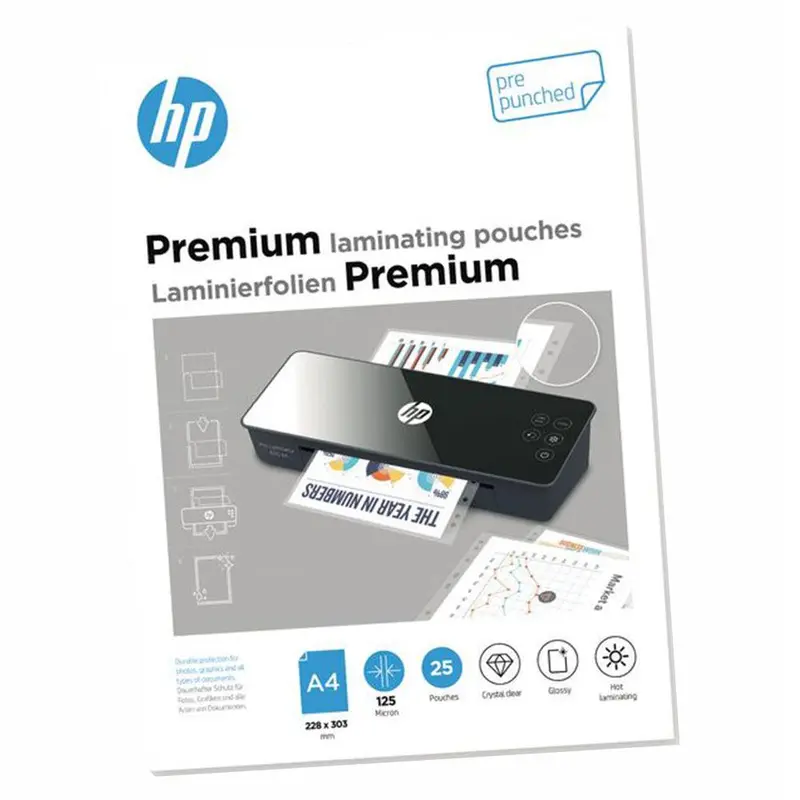 Hp Premium Transparent A4 Laminating Pouches – 125 Micron Thickness | Hp9122 1