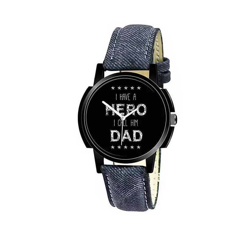 ‘I Have A Hero I Call Him Dad’ Analog Watch – Heartfelt Design & Colorful Dial 1