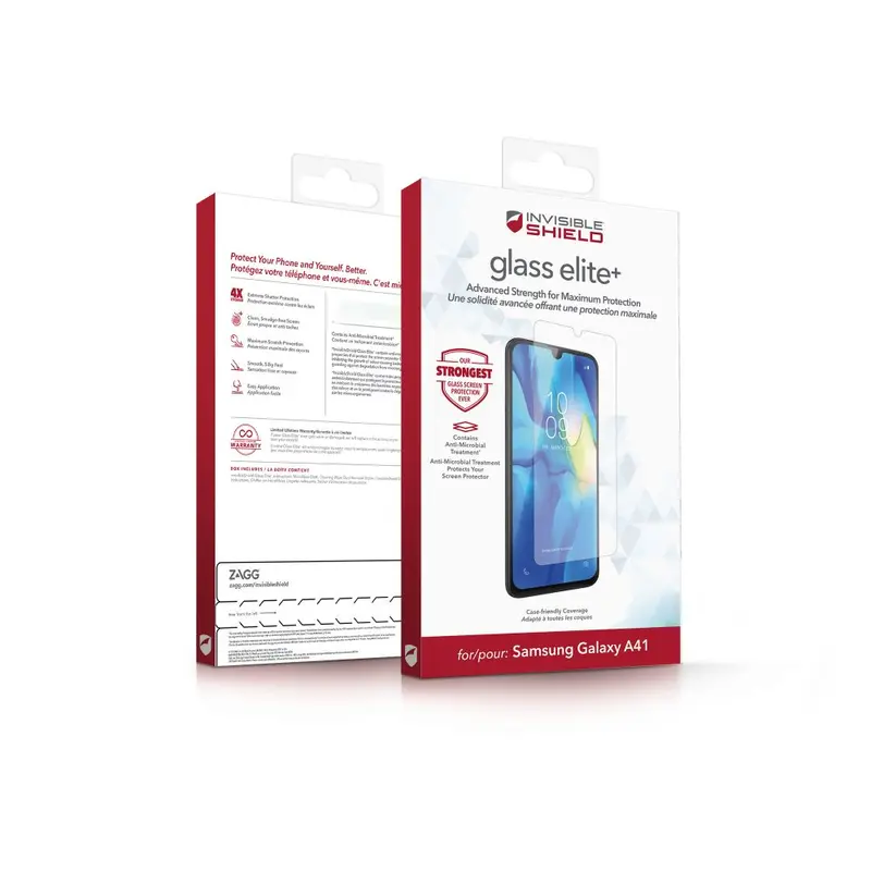 Invisibleshield Glass Elite+ Tempered Glass Screen Protector For Samsung Galaxy A41 – Crystal-Clear Finish 1