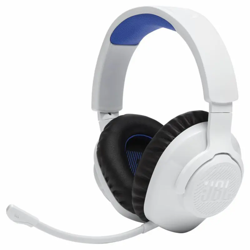 Jbl Quantum 360P Wireless Gaming Headset – Console-Optimised, White & Blue 1
