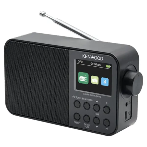 Kenwood Crm30Dabb Dab+ Portable Radio – Compact Digital Tuning, Stylish Black Housing 1