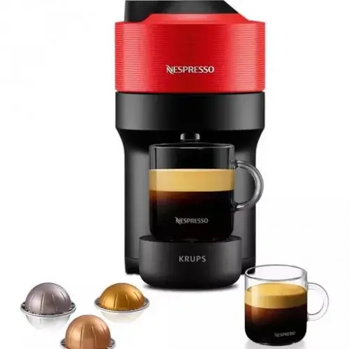 Krups Nespresso Vertuo Pop Single-Serve Coffee Machine – Vibrant Red (Xn920540) 1