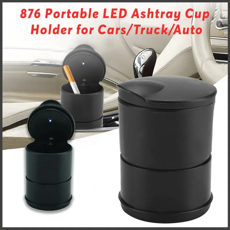 Led Automotive Ashtray Cup Holder – Compact Car & Truck Interior Accessory 1