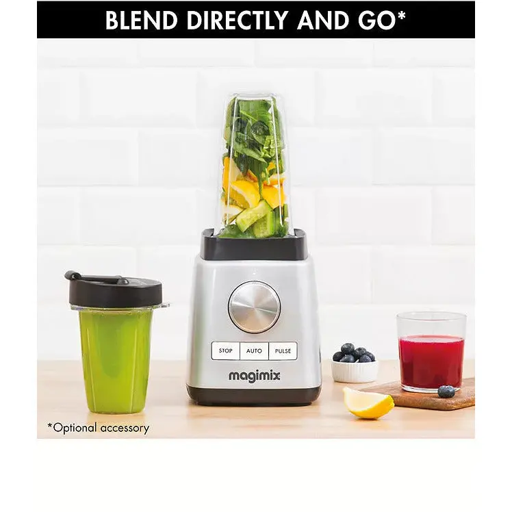 Magimix 11641 Power 3 1000W Compact Blender – Matte Chrome Countertop Appliance 1